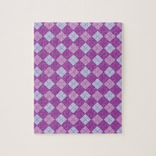 Purple Plaid Jigsaw Puzzle