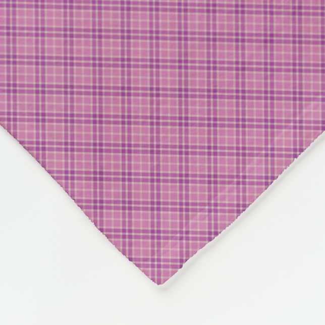 Purple Plaid Pattern Fleece Blanket (Corner)