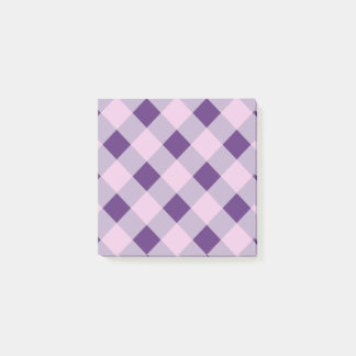 Purple plaid post-it post-it notes