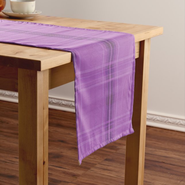 Purple Plaid Table Runner (In Situ)