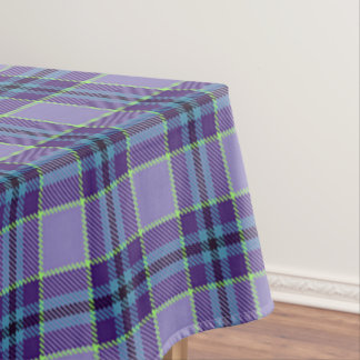 Purple Plaid Tartan 1 in shades of Lavender & Blue Tablecloth