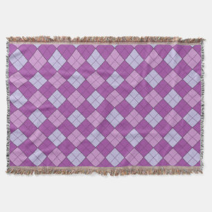 Purple Plaid Throw Blanket