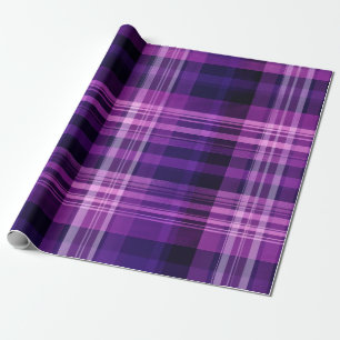 Purple Plaid Wrapping Paper
