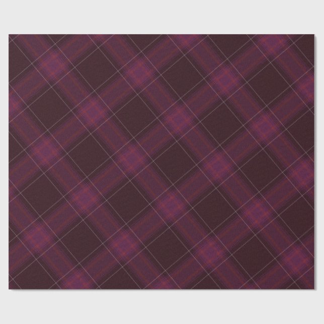 Purple Plaid Wrapping Paper (Flat)