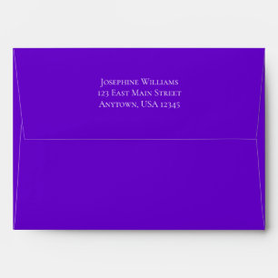 Purple Plain Simple A7 5x7 Return Address Envelope