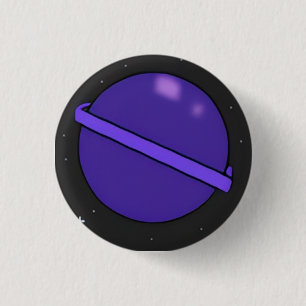 Purple Planet Badge 1 Inch Round Button