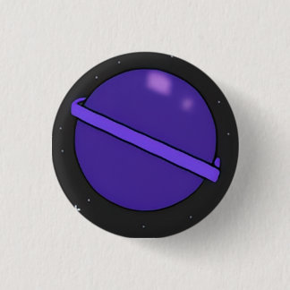 Purple Planet Badge 1 Inch Round Button