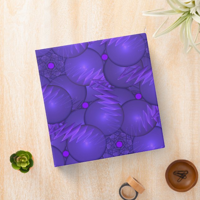 Purple planets, modern fractal pattern binder (In Situ)