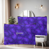 Purple planets, modern fractal pattern, custom