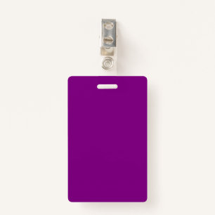 Purple Plastic Badge