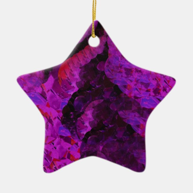 Purple Pleaser Star Ornament (Front)