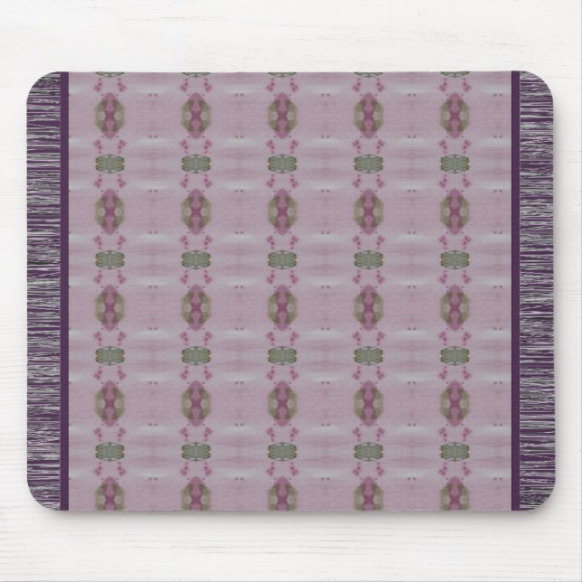 Purple Plum And Mauve Patterned Mouse Pad (Front)