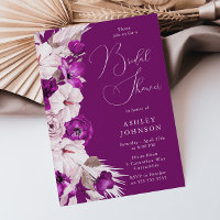 Purple Plum & Blush Floral Bridal Shower
