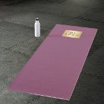 Purple plum company logo business yoga mat<br><div class="desc">A purple, plum coloured background. Personalize and add your own business, company logo.
Back: no design or colour.</div>