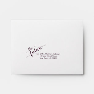 Purple Plum Pink Peonies The Future Mr. & Mrs. Envelope
