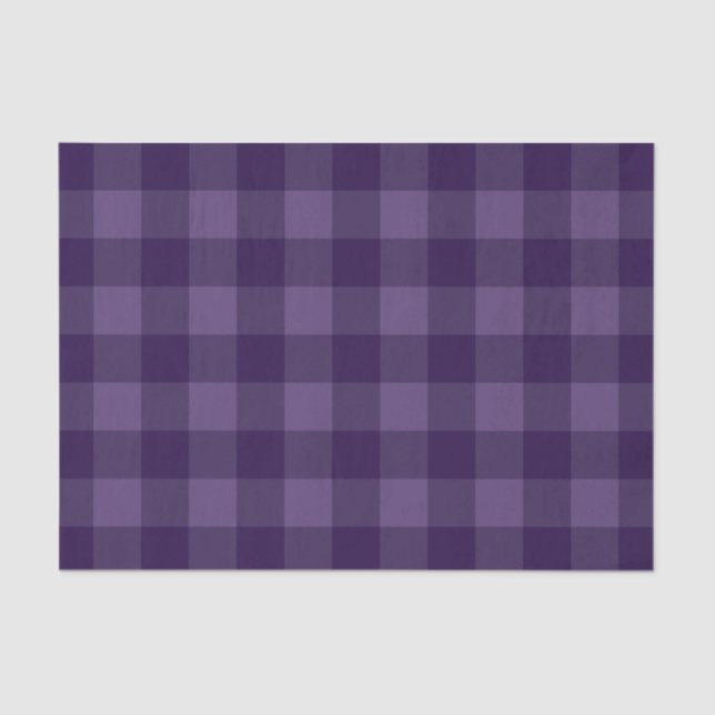 Purple Plum Tartan Plaid Pattern Print Tissue Paper (Front)