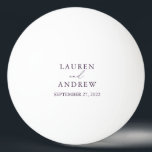 Purple Plum Wedding Personalized Ping Pong Ball<br><div class="desc">Gorgeous purple plum ping pong ball. Perfect gift for the newlyweds in your life!</div>