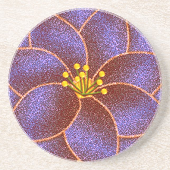 Purple Poinsettia Coaster (Front)