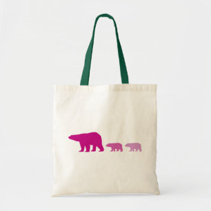 Purple Polar Bear Tote Bag