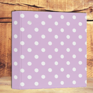 Purple Polka Dot Binder