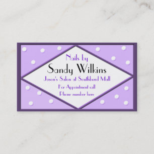 Purple polka dot Business Card