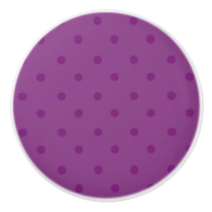 Purple Polka Dot Dresser Cabinet Knobs