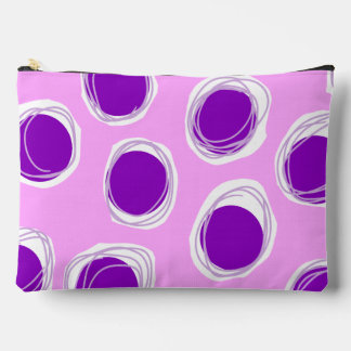 Purple polka dot pattern accessory pouch