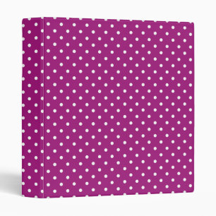 Purple Polka Dot Pattern Binder