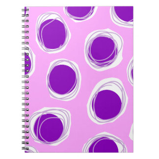 Purple polka dot pattern notebook