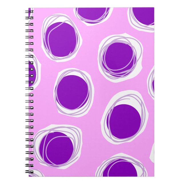 Purple polka dot pattern  notebook (Front)
