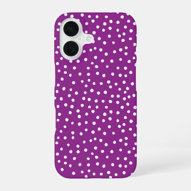 Purple Polka Dot Pattern Phone Case (Back)