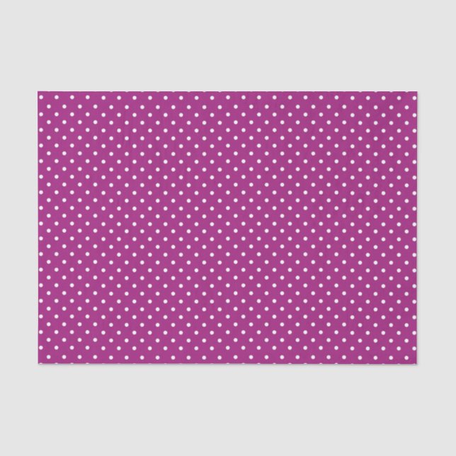 Purple Polka Dot Pattern Tissue Paper (Front)