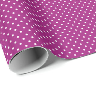 Purple Polka Dot Pattern Wrapping Paper