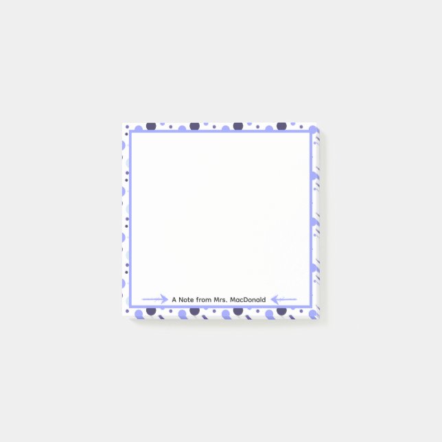 Purple Polka dot teacher appreciation gift Post-it Notes (Front)
