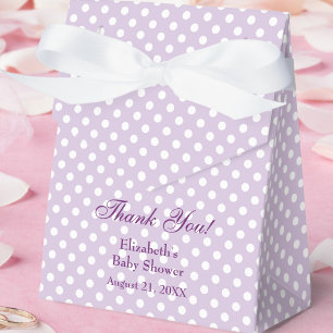 Purple Polka Dots Baby Shower Favour Box