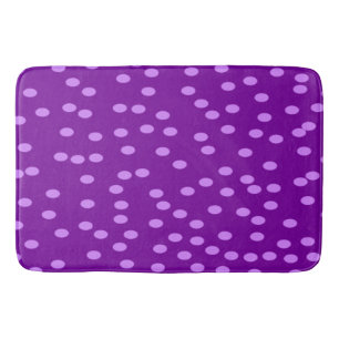 Purple Polka Dots Bath Mat
