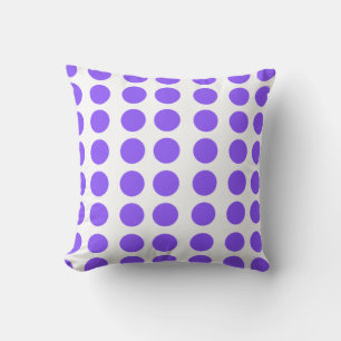 Purple Polka Dots Design Throw Pillow