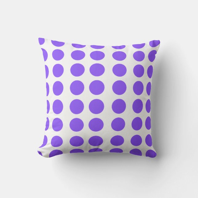 Purple Polka Dots Design Throw Pillow (Front)