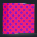 Purple polka dots on cerise binder<br><div class="desc">Purple polka dots on cerise</div>