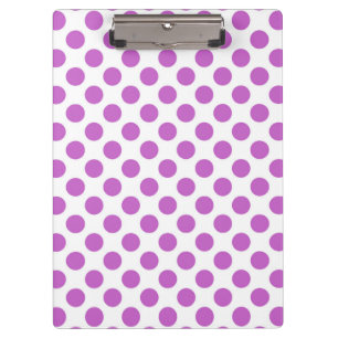 Purple polka dots pattern clipboard