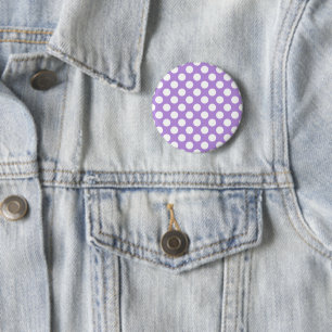 Purple Polka Dots, Polka Dot Pattern, Dots, Dotted 2 Inch Round Button