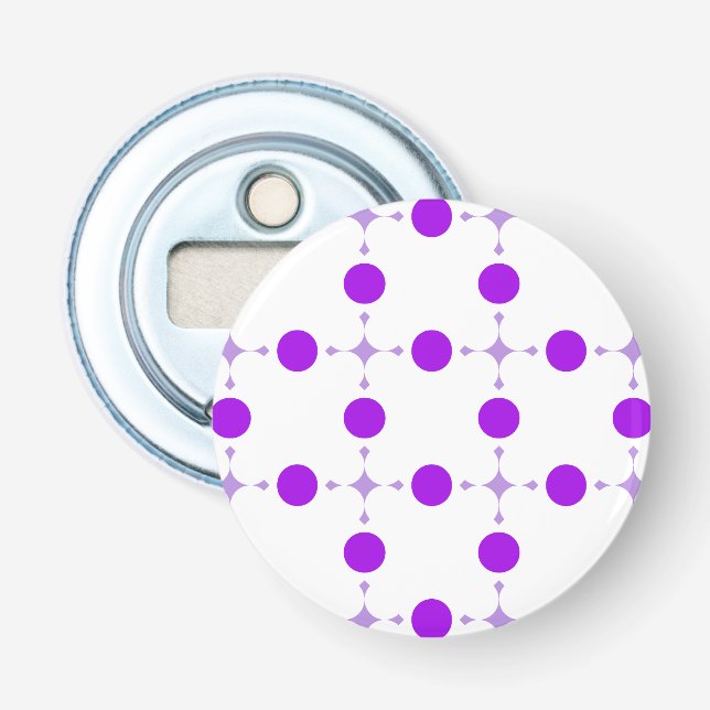 Purple Polka Dots, Polka Dot Pattern, Dots, Dotted Bottle Opener (Front)