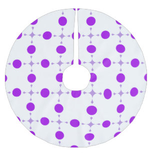 Purple Polka Dots, Polka Dot Pattern, Dots, Dotted Brushed Polyester Tree Skirt