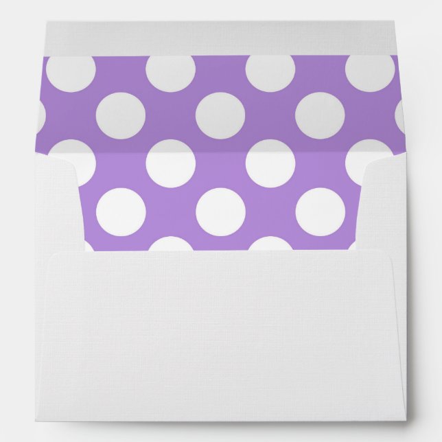 Purple Polka Dots, Polka Dot Pattern, Dots, Dotted Envelope (Back (Bottom))