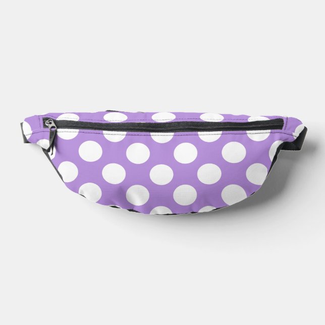 Purple Polka Dots, Polka Dot Pattern, Dots, Dotted Fanny Pack (Lay Down)