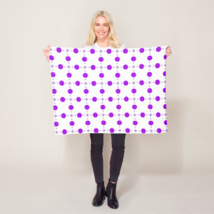 Purple Polka Dots, Polka Dot Pattern, Dots, Dotted Fleece Blanket