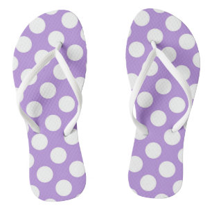 Purple Polka Dots, Polka Dot Pattern, Dots, Dotted Flip Flops