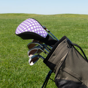 Purple Polka Dots, Polka Dot Pattern, Dots, Dotted Golf Head Cover