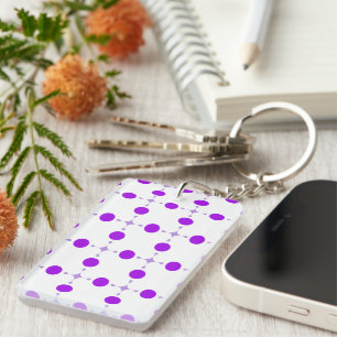 Purple Polka Dots, Polka Dot Pattern, Dots, Dotted Keychain