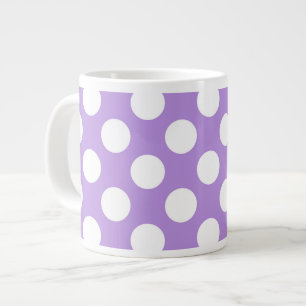 Purple Polka Dots, Polka Dot Pattern, Dots, Dotted Large Coffee Mug